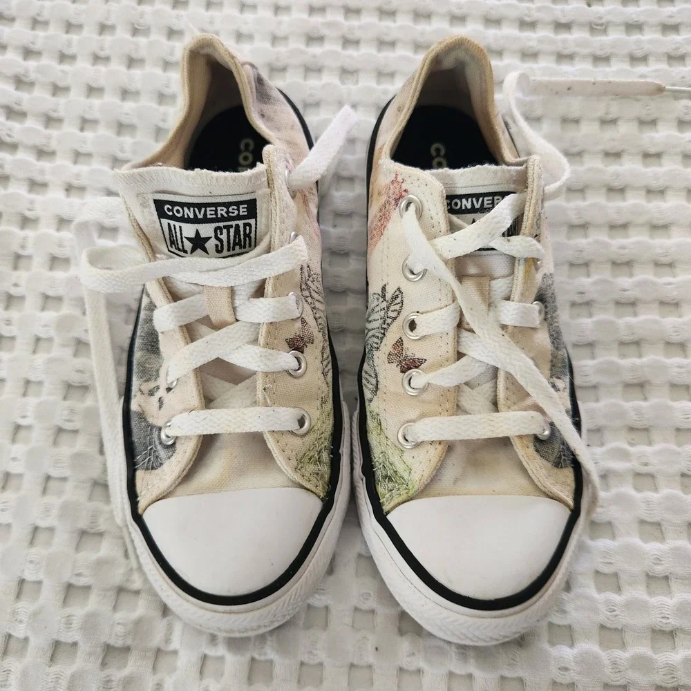 Converse Chuck Taylor All Star Junior 1 Animal Print Low Top Shoes 668462F